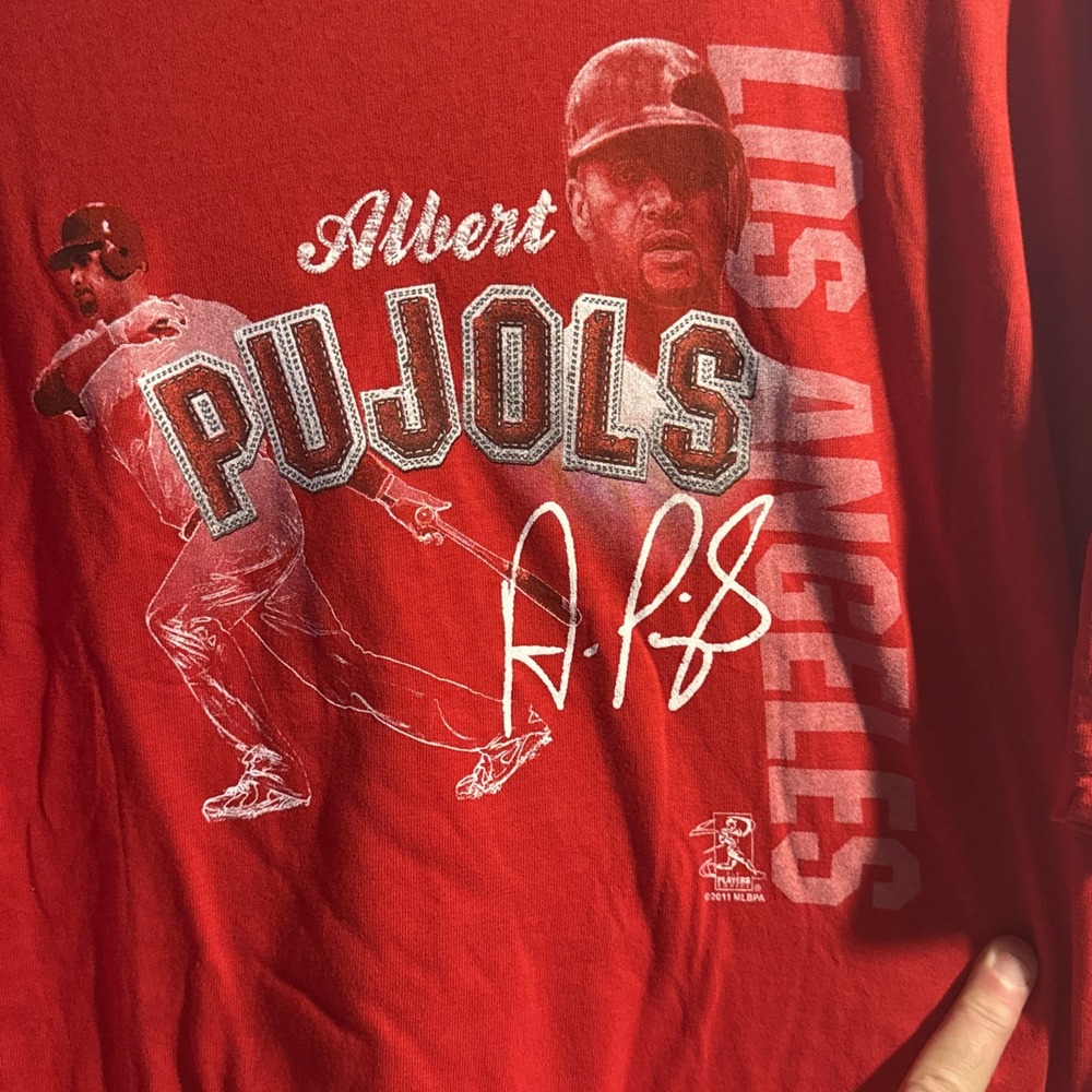Albert Pujols Los Angeles Angels Graphic Tee 2011 NWOT Size 2XL MLB HOF Cardinal